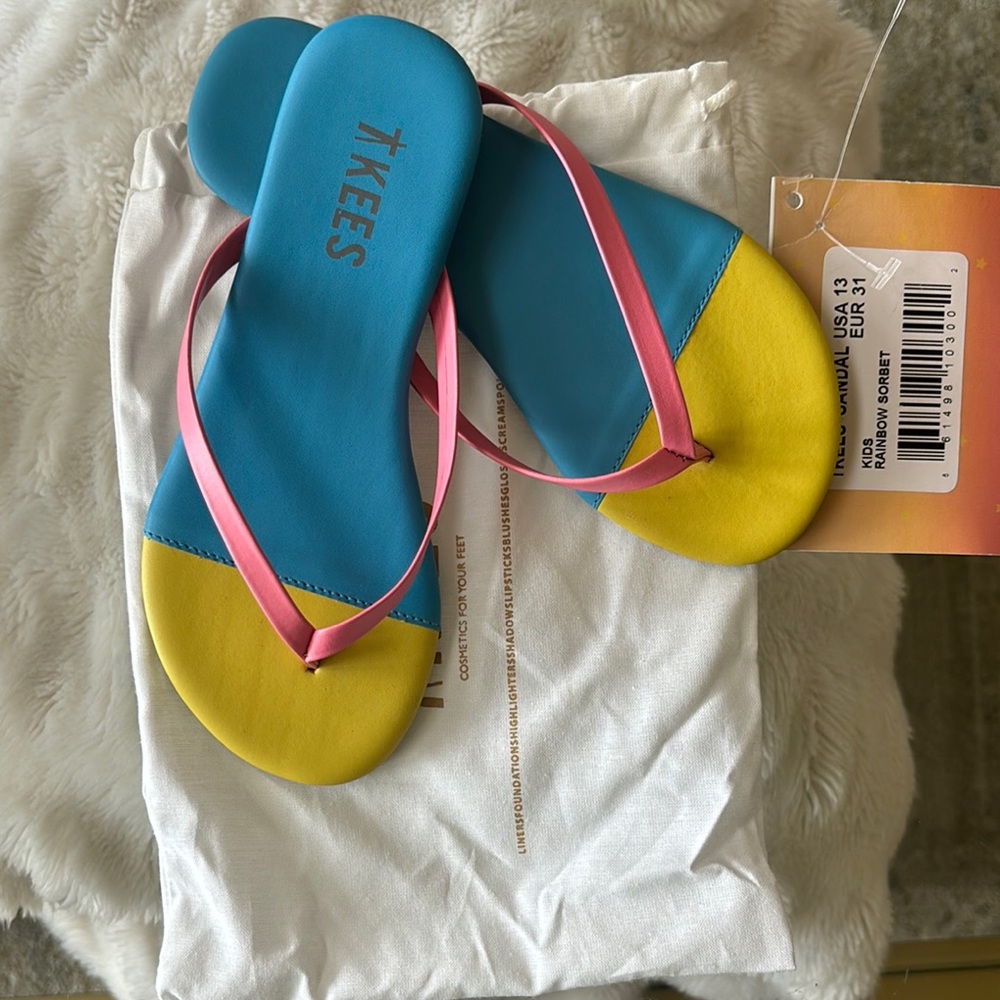 TKEES Blue/Yellow/Pink sandals